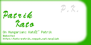 patrik kato business card